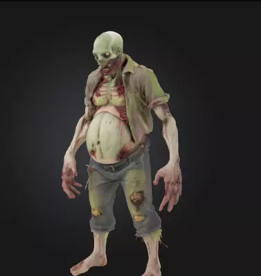Undead Zombie 3D Model Realistic Horror Figure Free 3D print model_0