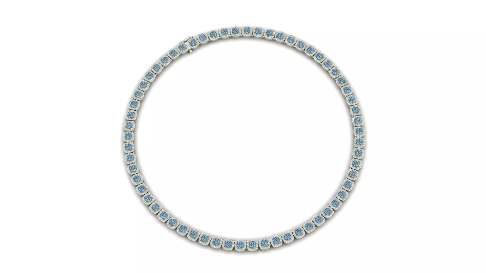 Square Diamond Necklace 3D print model_9