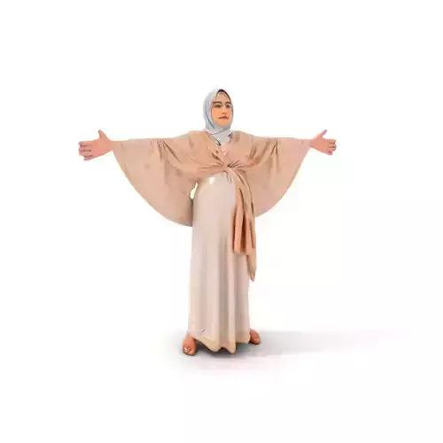 Elegant Beige Gown model pack Low-poly 3D model