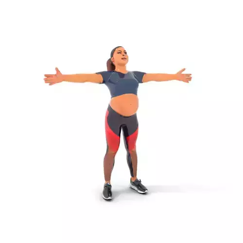 Athletic Pregnancy Model Pack Low-poly 3D model
