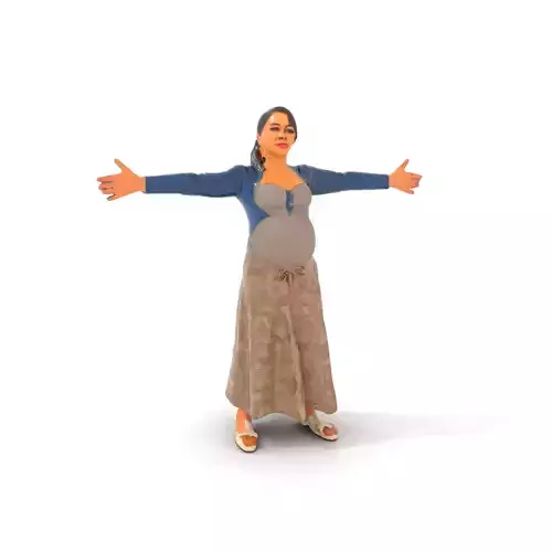 Elegant Casual Maternity model pack Low-poly 3D model