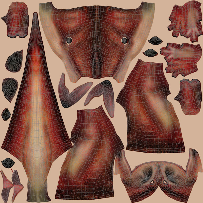 Carnotaurus dinosaur Low-poly 3D model_13