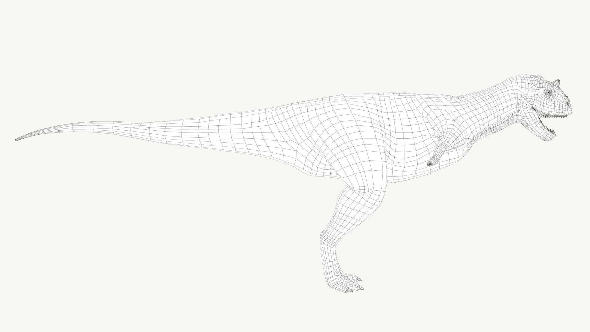 Carnotaurus dinosaur Low-poly 3D model_4