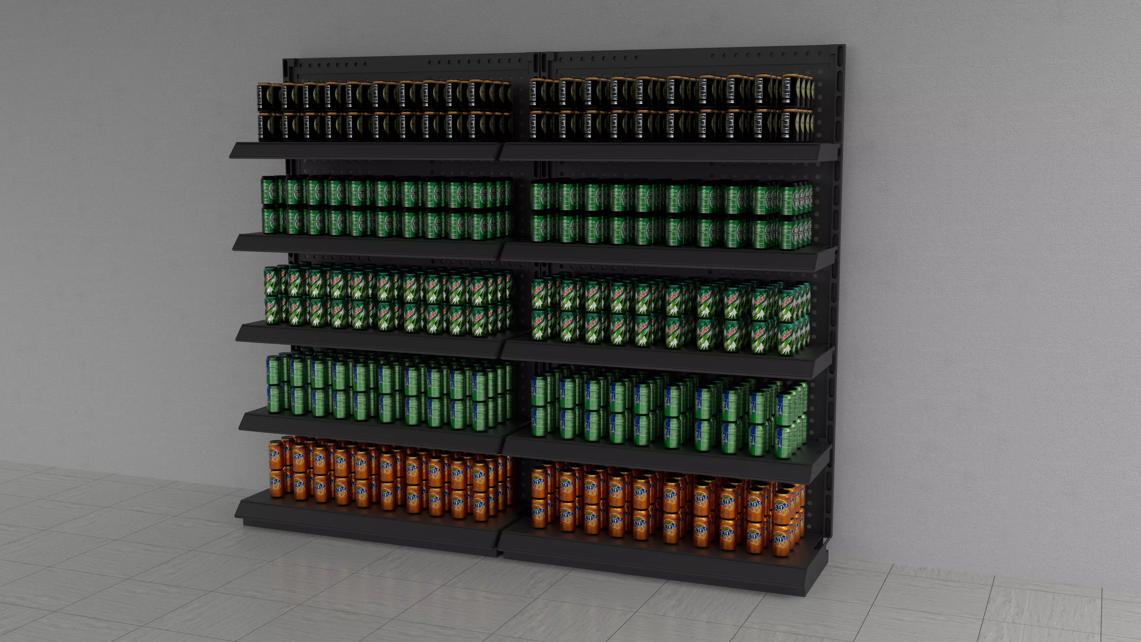 supermarket rack 3D model  3D model_0