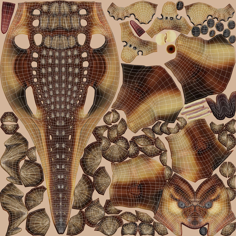 Edmontonia dinosaur Low-poly 3D model_15