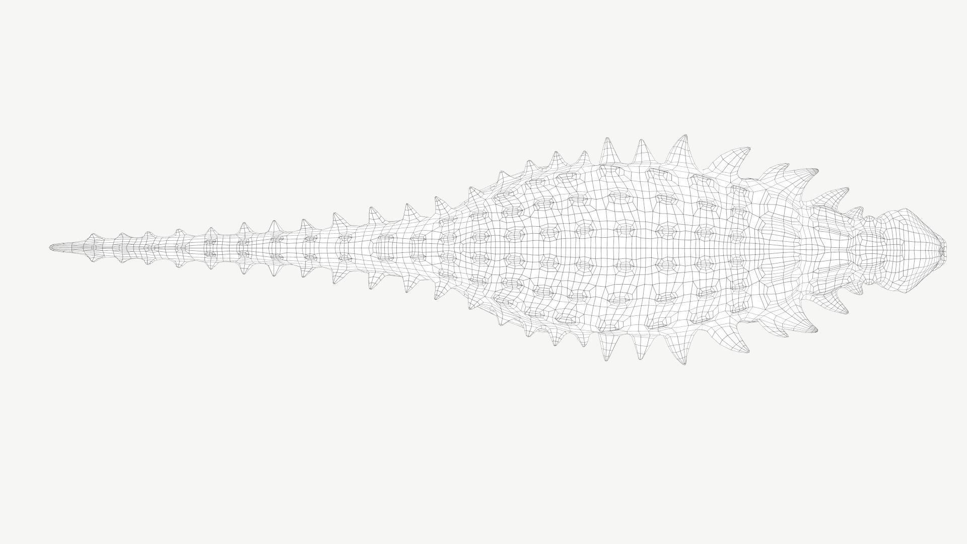 Edmontonia dinosaur Low-poly 3D model_10