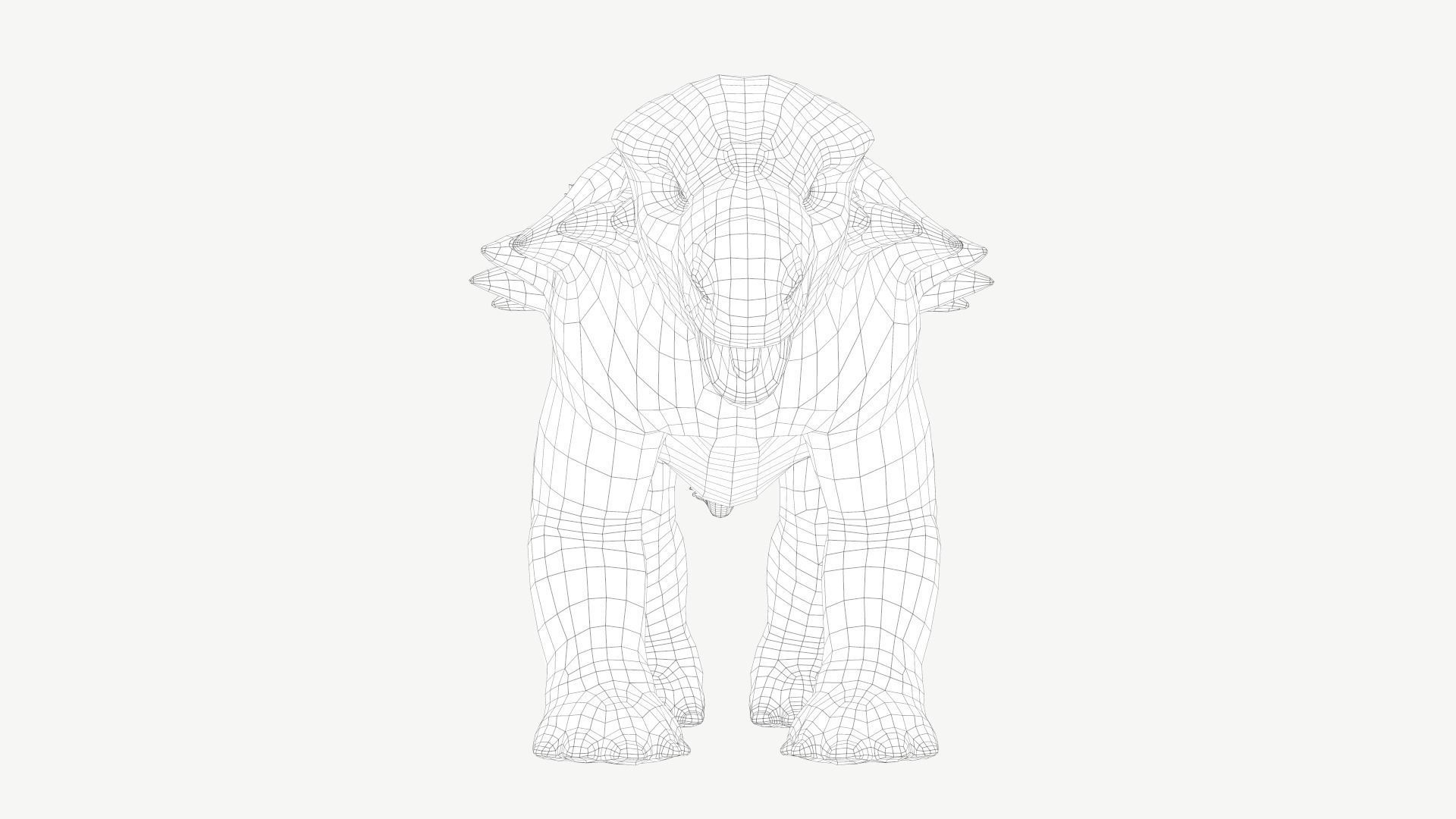 Edmontonia dinosaur Low-poly 3D model_12