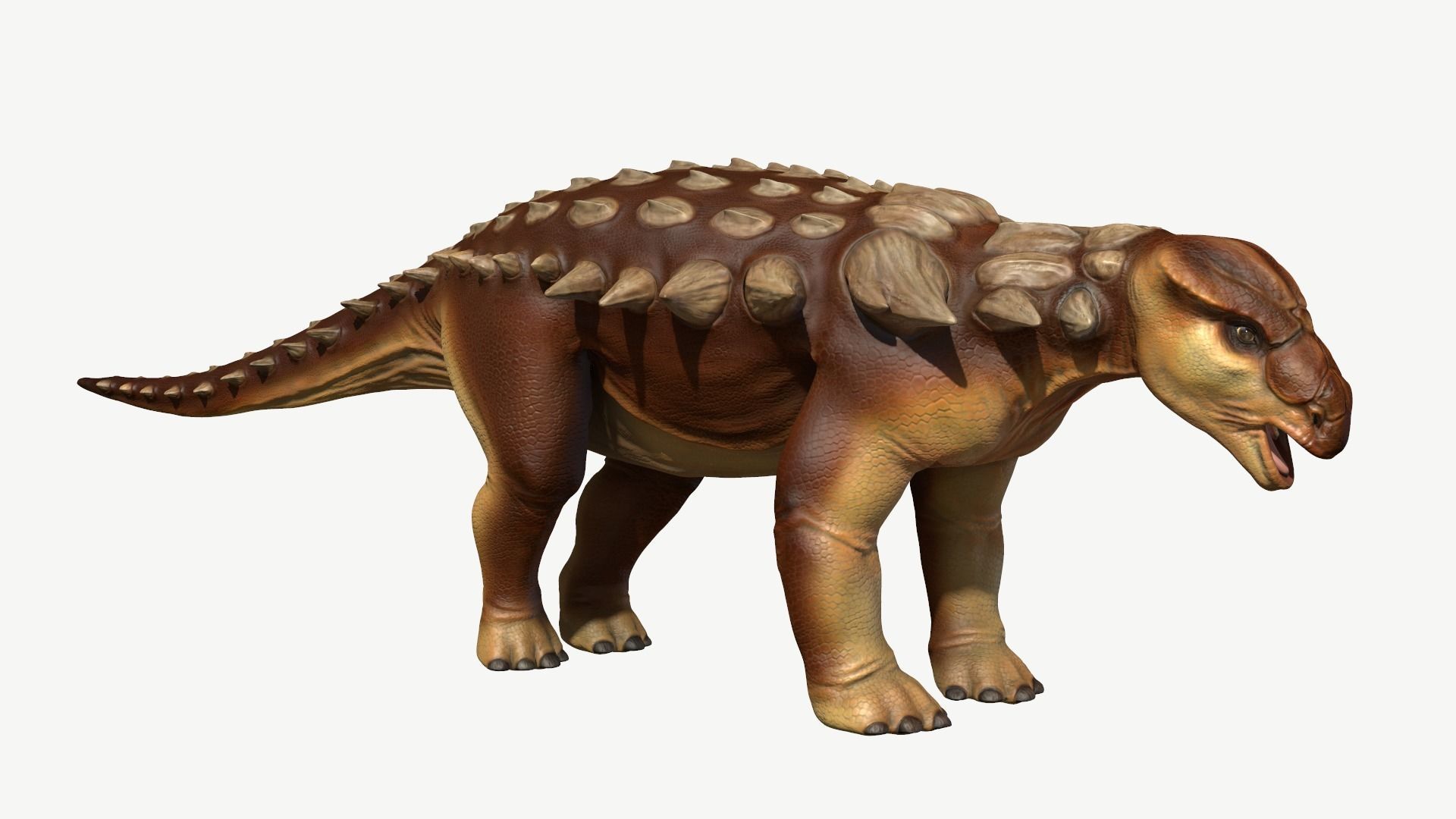 Edmontonia dinosaur Low-poly 3D model_1
