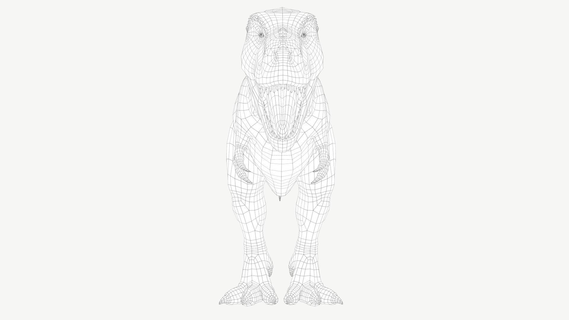 Tyrannosaurus Rex Low-poly 3D model_10