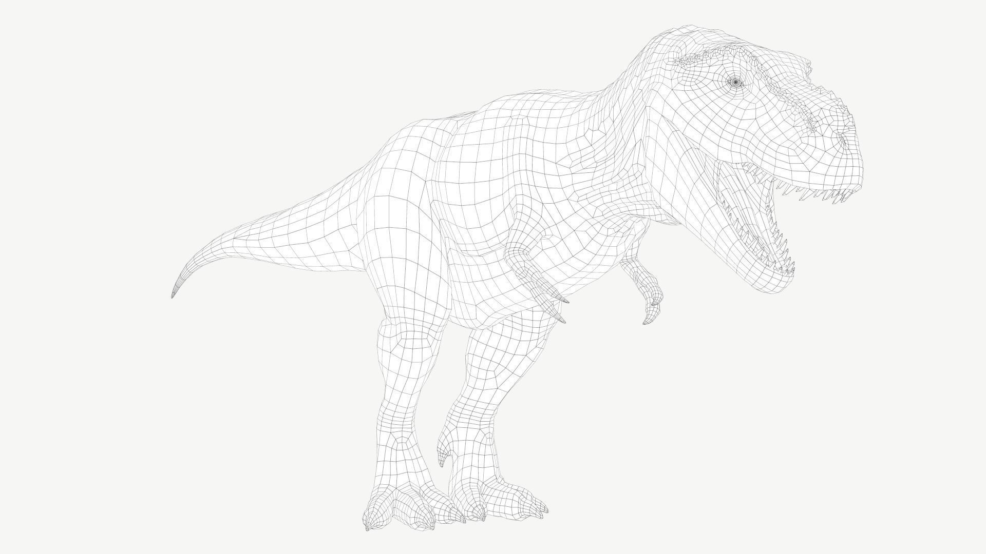 Tyrannosaurus Rex Low-poly 3D model_2