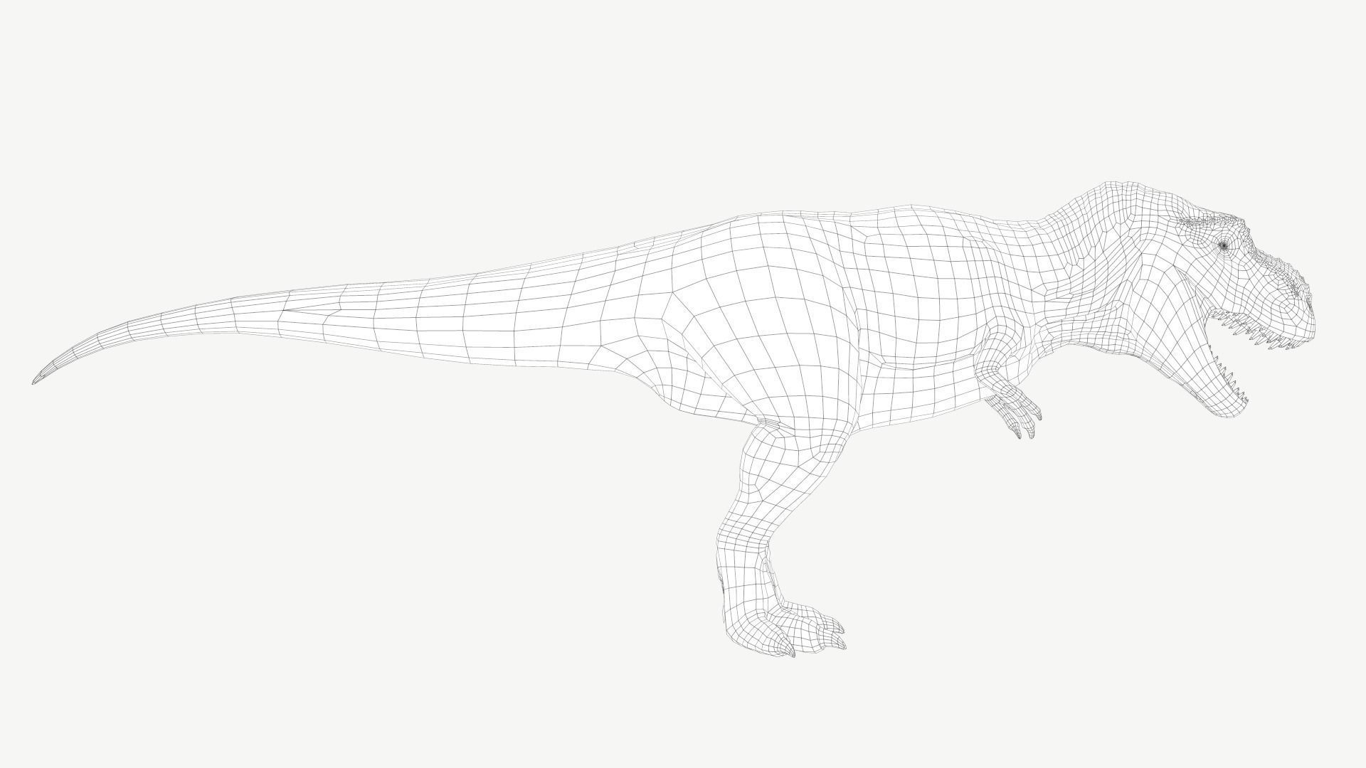 Tyrannosaurus Rex Low-poly 3D model_4