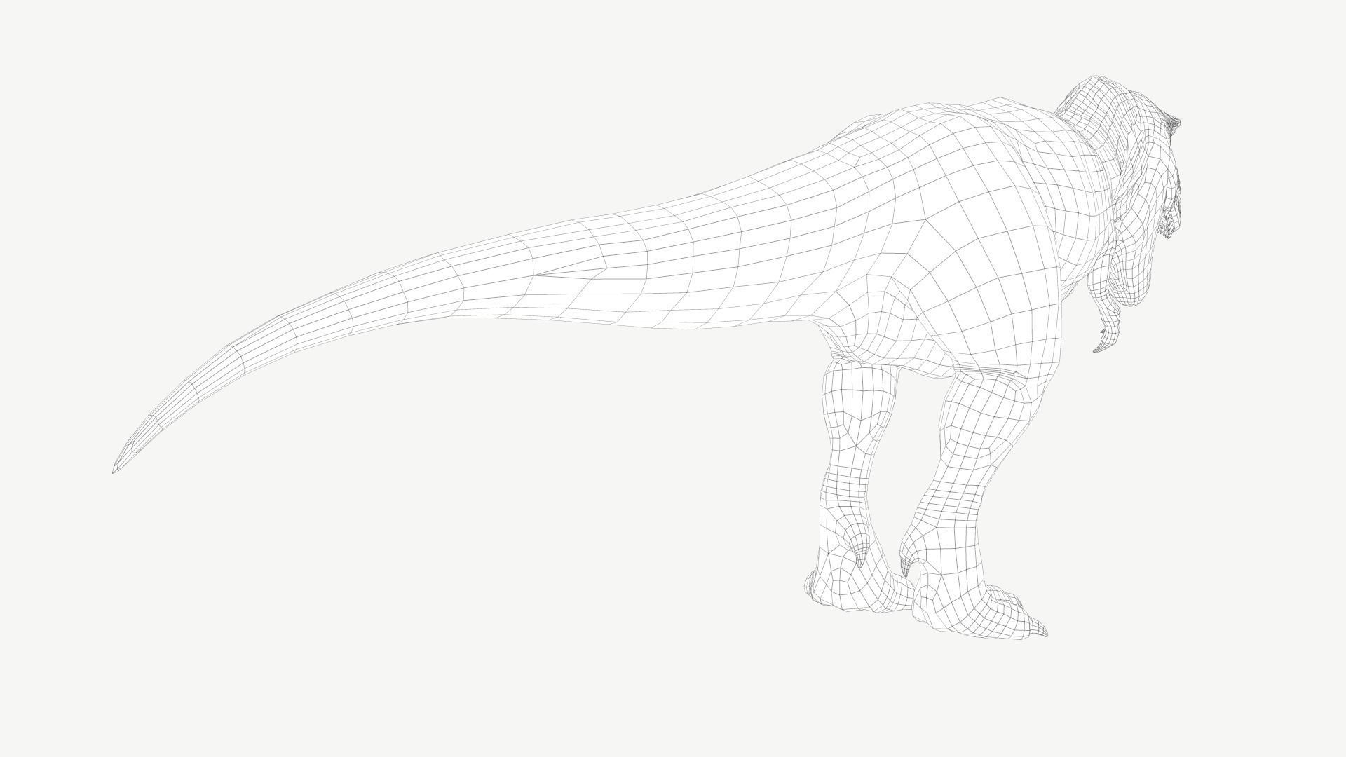 Tyrannosaurus Rex Low-poly 3D model_6