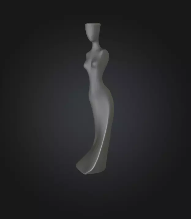 Woman Silhouette Decorative 3D Model Modern Ornament 3D print model_2