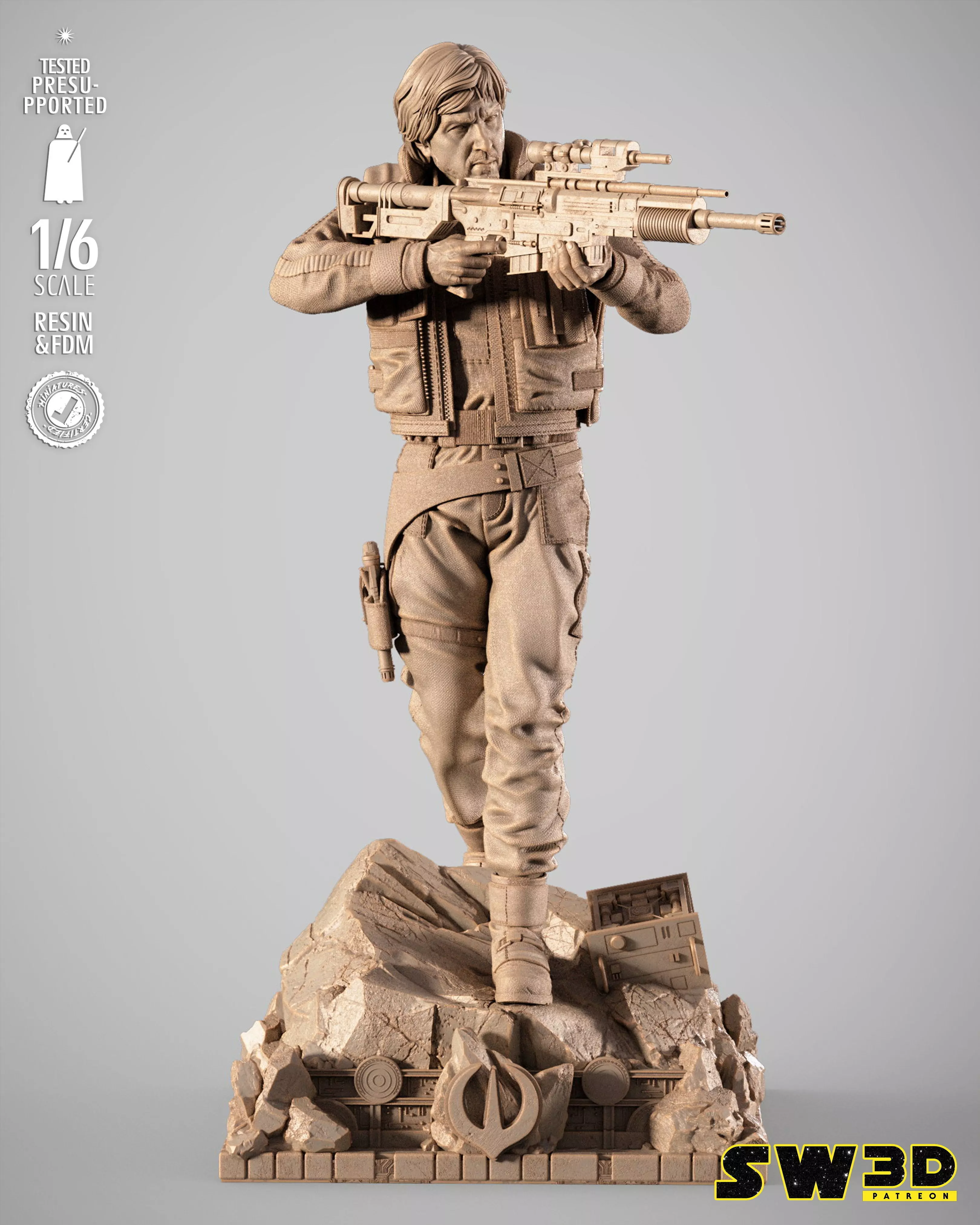 STAR WARS Cassian Andor Sculpture 3D print model