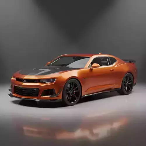 High Performance Muscle Car Low-poly 3D model
