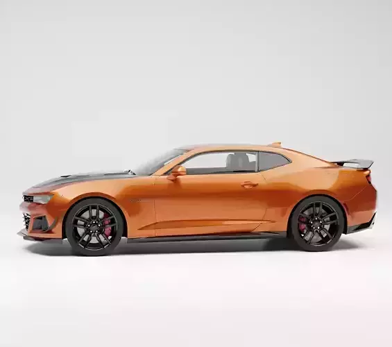 High Performance Muscle Car Low-poly 3D model 3