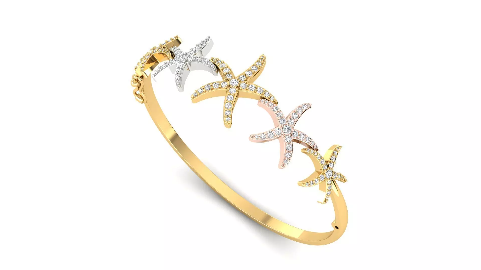 Starfish Bracelet 3D print model_2