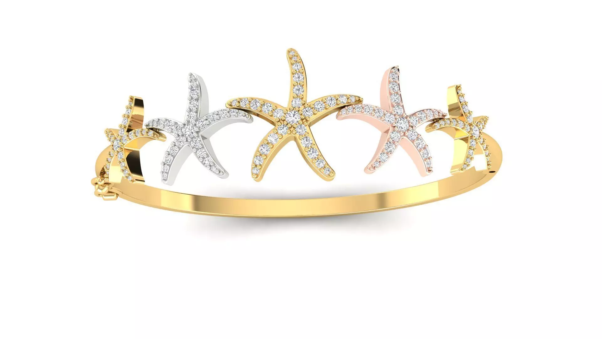 Starfish Bracelet 3D print model_1