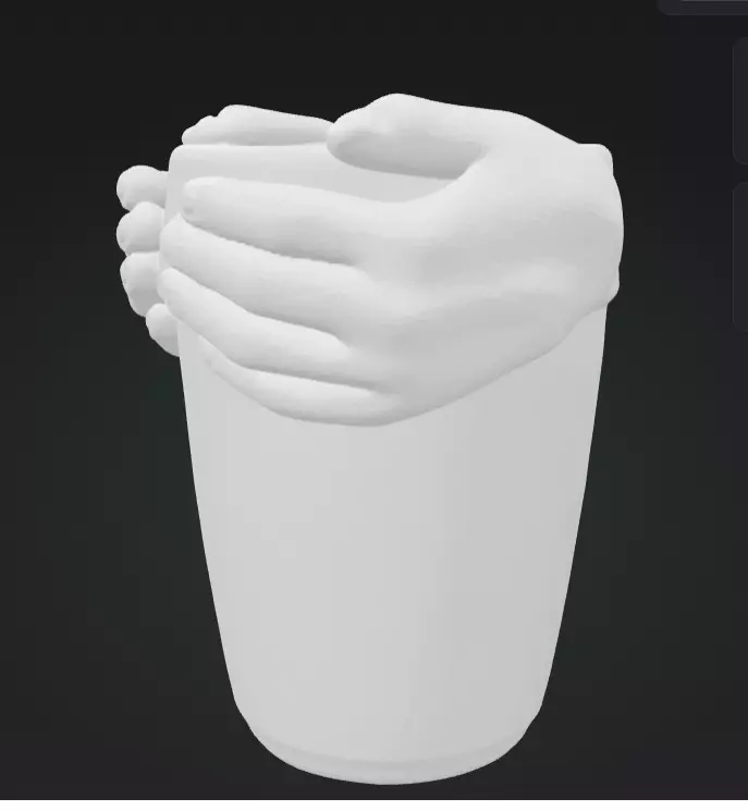 Hand Vase 3D Model Decorative Sculpture Free 3D print model_1