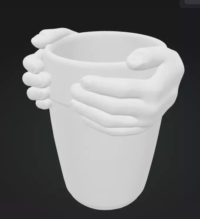 Hand Vase 3D Model Decorative Sculpture Free 3D print model_0