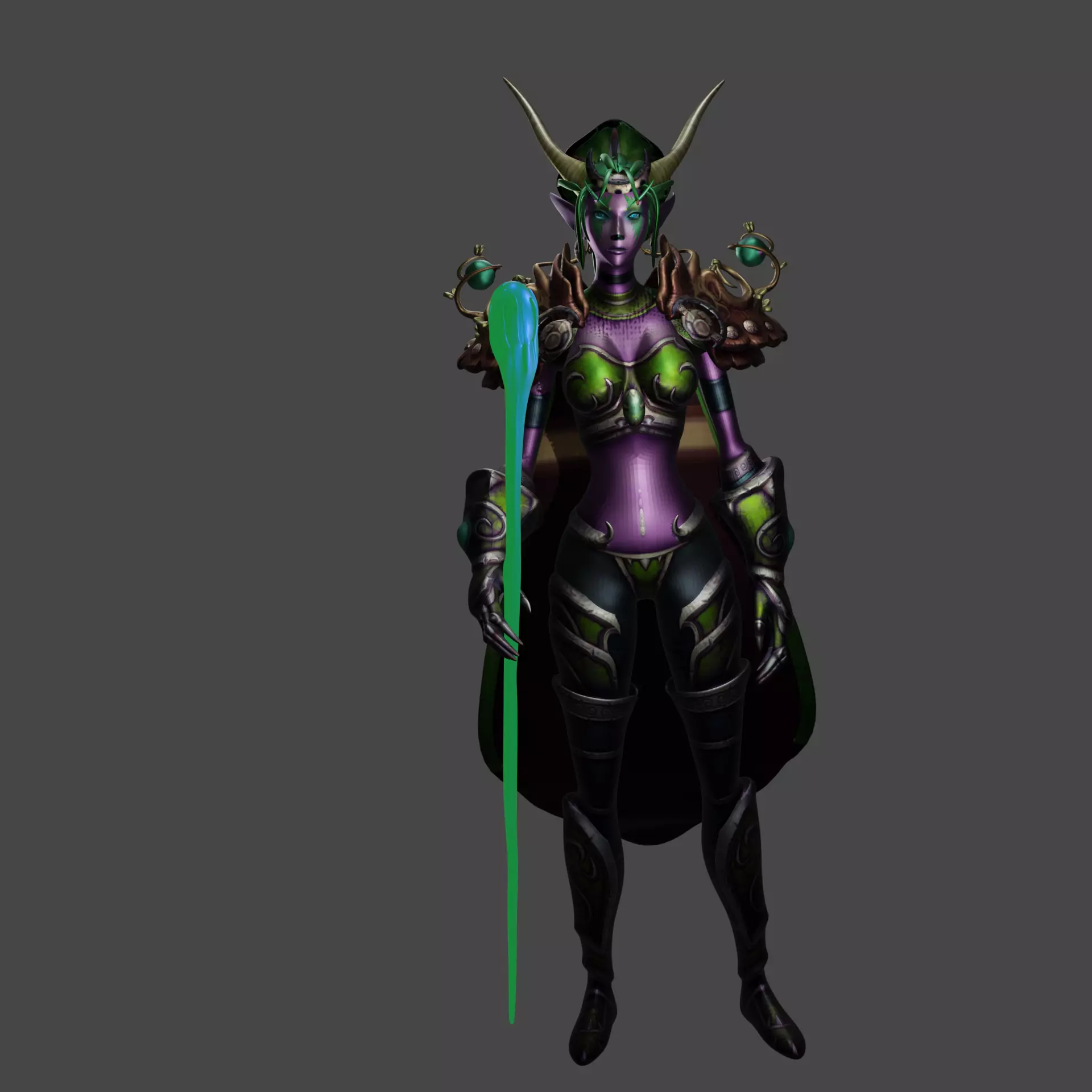 Female Emerald Dragonborn in Human Form 3D print model_2