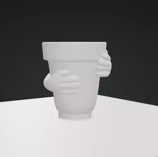 Hand Vase 3D Model Decorative Sculpture