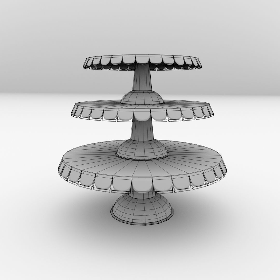 Cake Stand V3 3D model_4