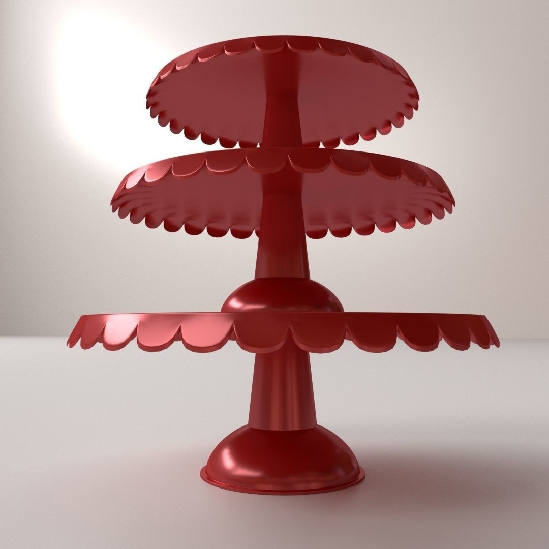 Cake Stand V3 3D model_2
