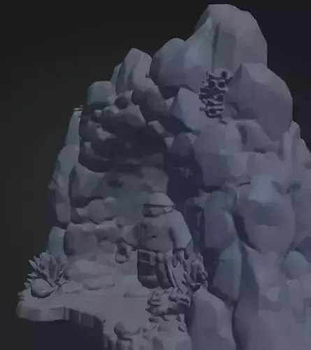 Aquarium Nativity Scene 3D Model Decorative Underwater Ornament