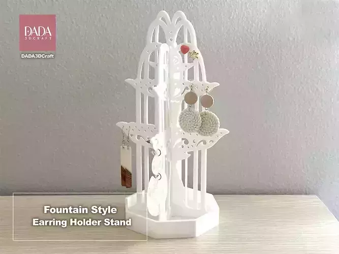 Elegant Fountain Style Earring Holder Stand