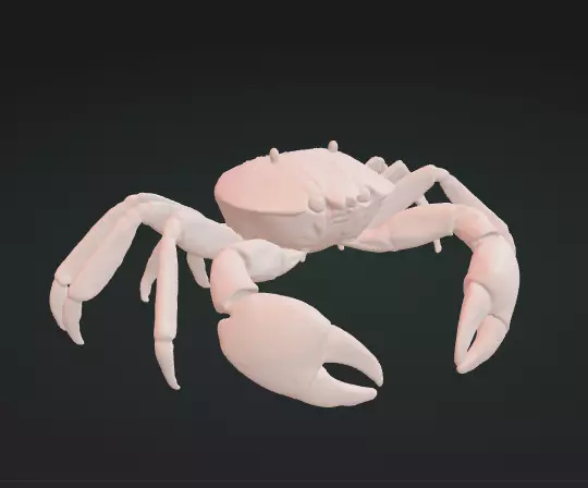 Crab 3D Model Realistic Decorative Creature Free 3D print model_0