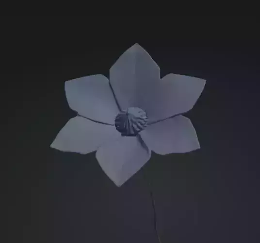 Flower 3D Model Realistic Decorative Sculpture Free 3D print model