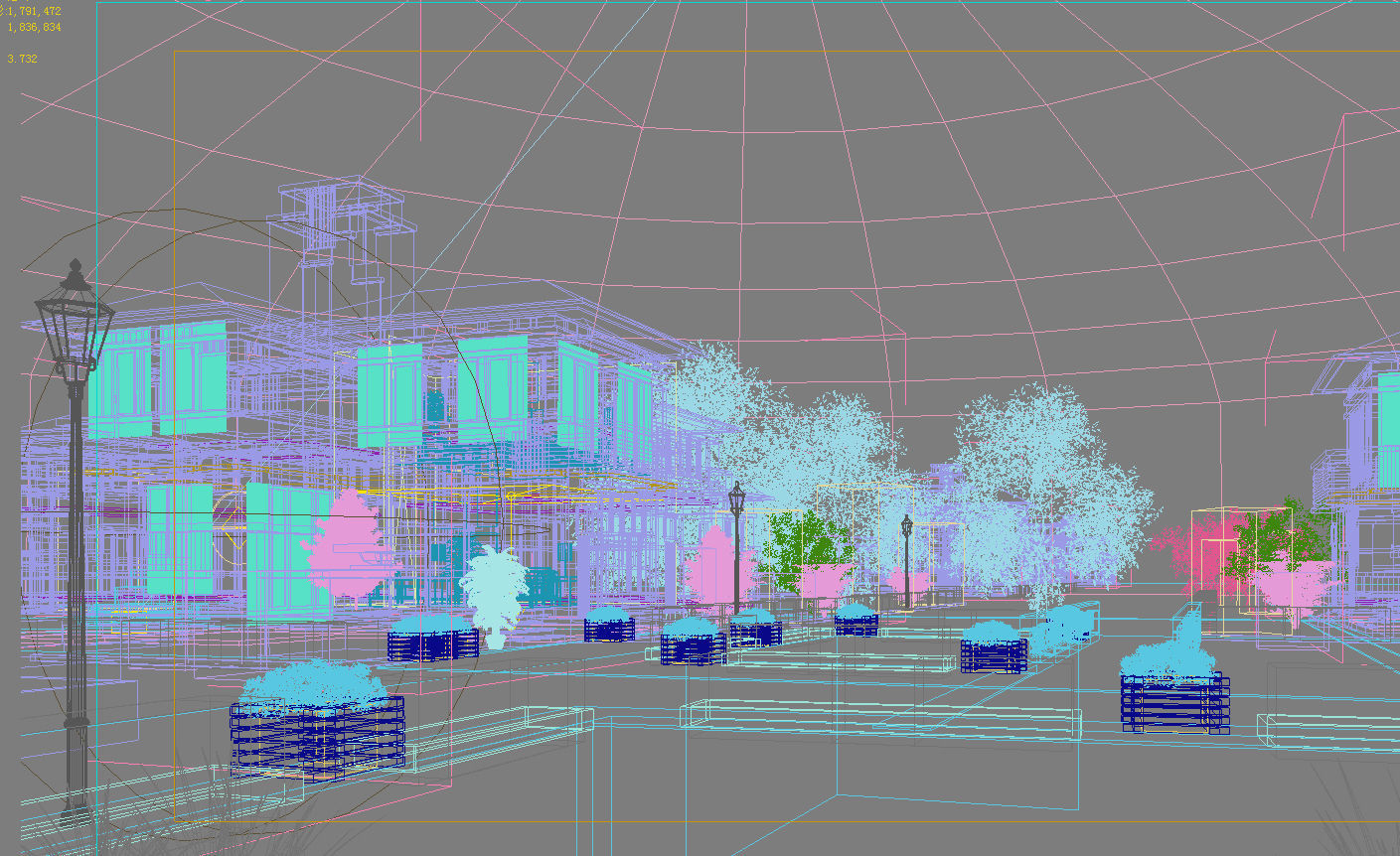 Villa building 001 3d model max 2