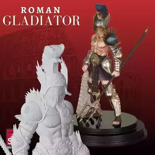 Roman Gladiator STL  Collectible 3D Model 3D print model