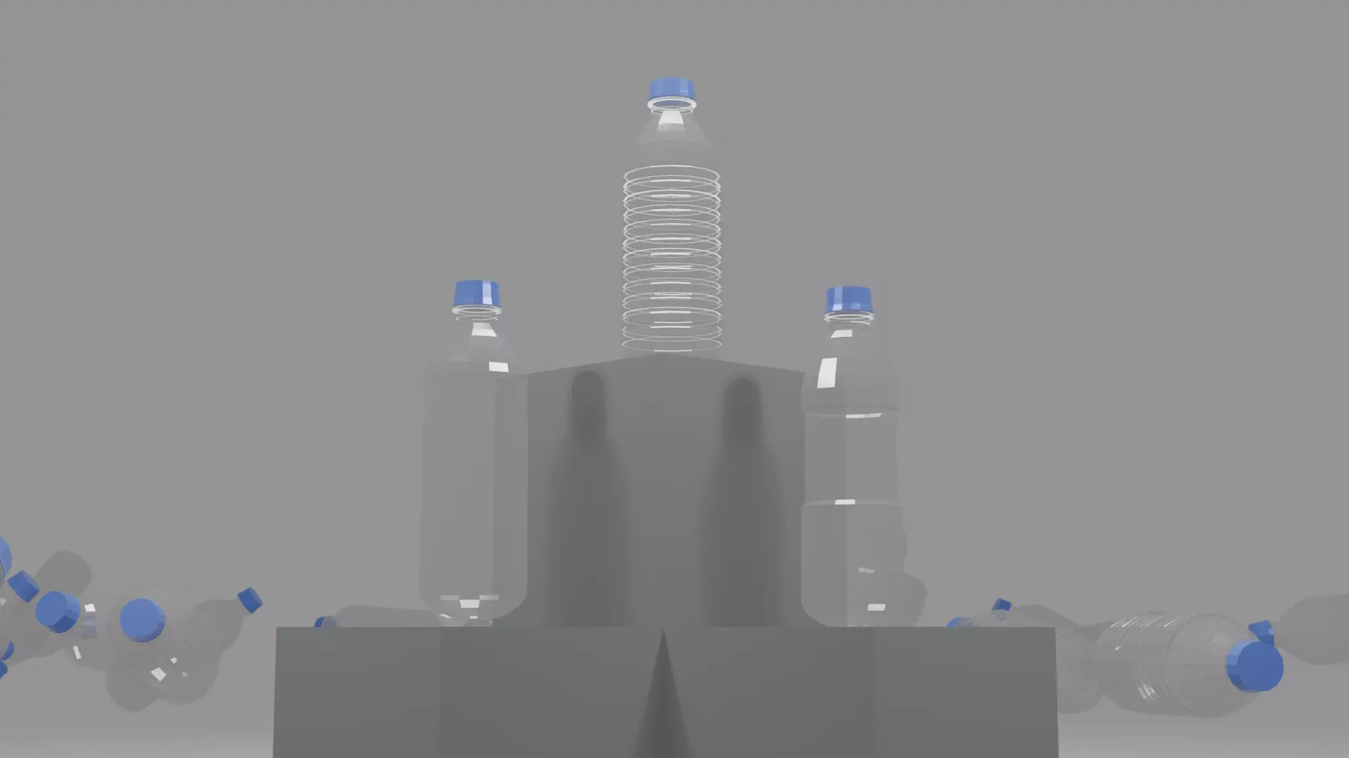 Low-Poly Plastic Water Bottle  Game-Ready 3D Model Low-poly 3D model_2