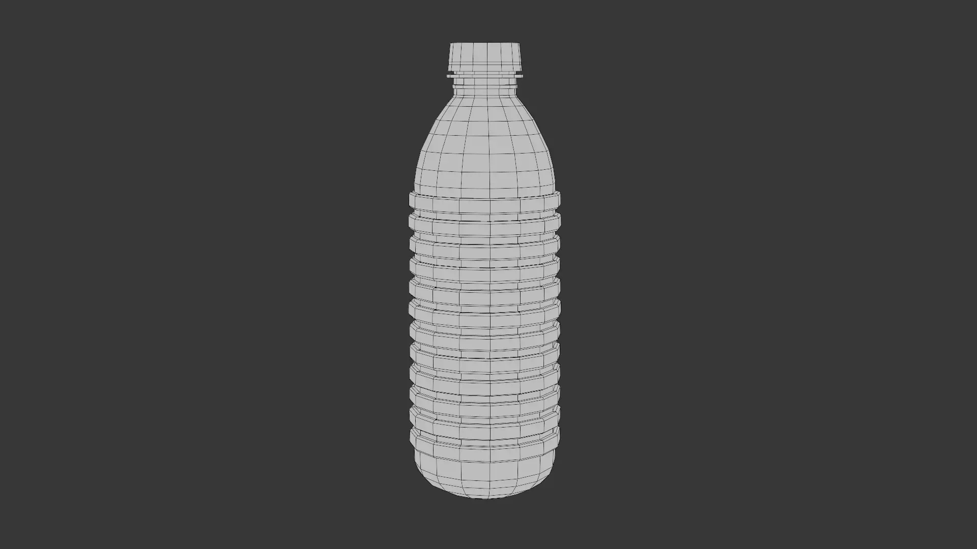 Low-Poly Plastic Water Bottle  Game-Ready 3D Model Low-poly 3D model_4