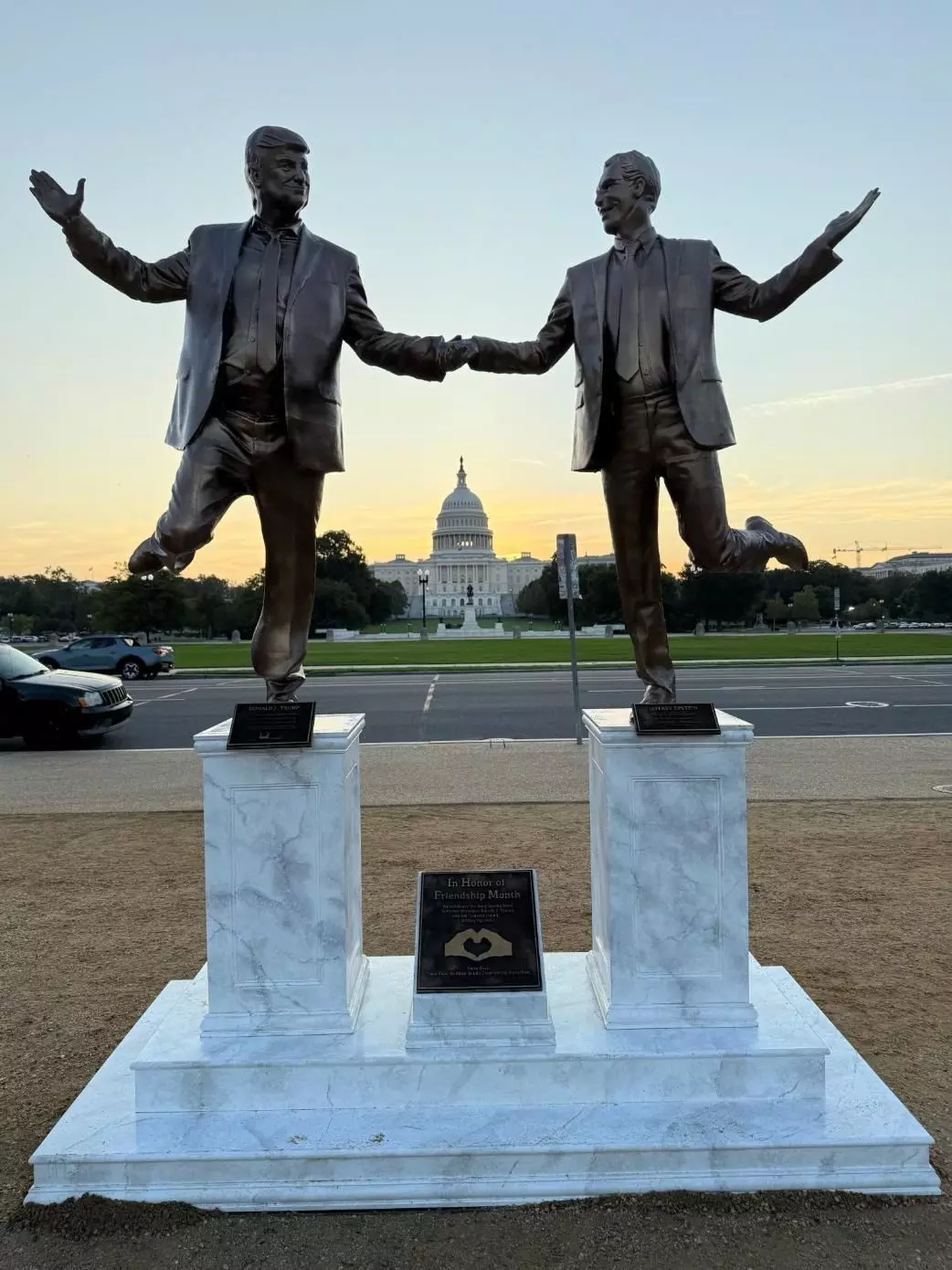 Trump Epstein - Best Friends Forever Statue - miniature Free 3D print model