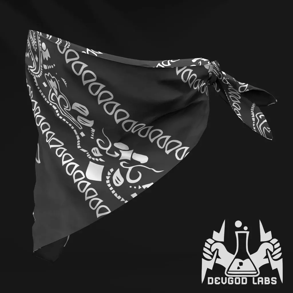 Bandana Face Mask Game Ready Low Poly Low-poly 3D model_6