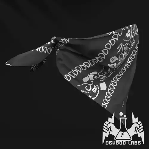 Bandana Face Mask Game Ready Low Poly