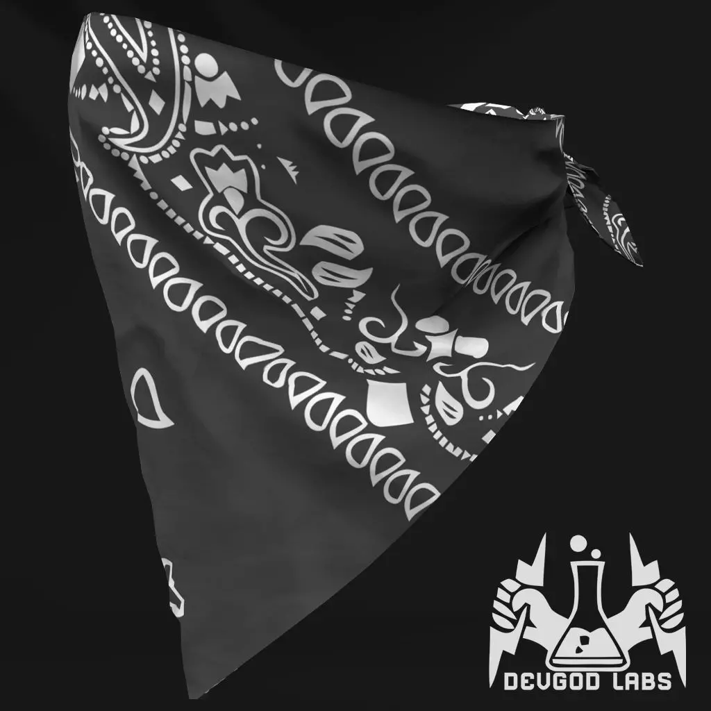 Bandana Face Mask Game Ready Low Poly Low-poly 3D model_1