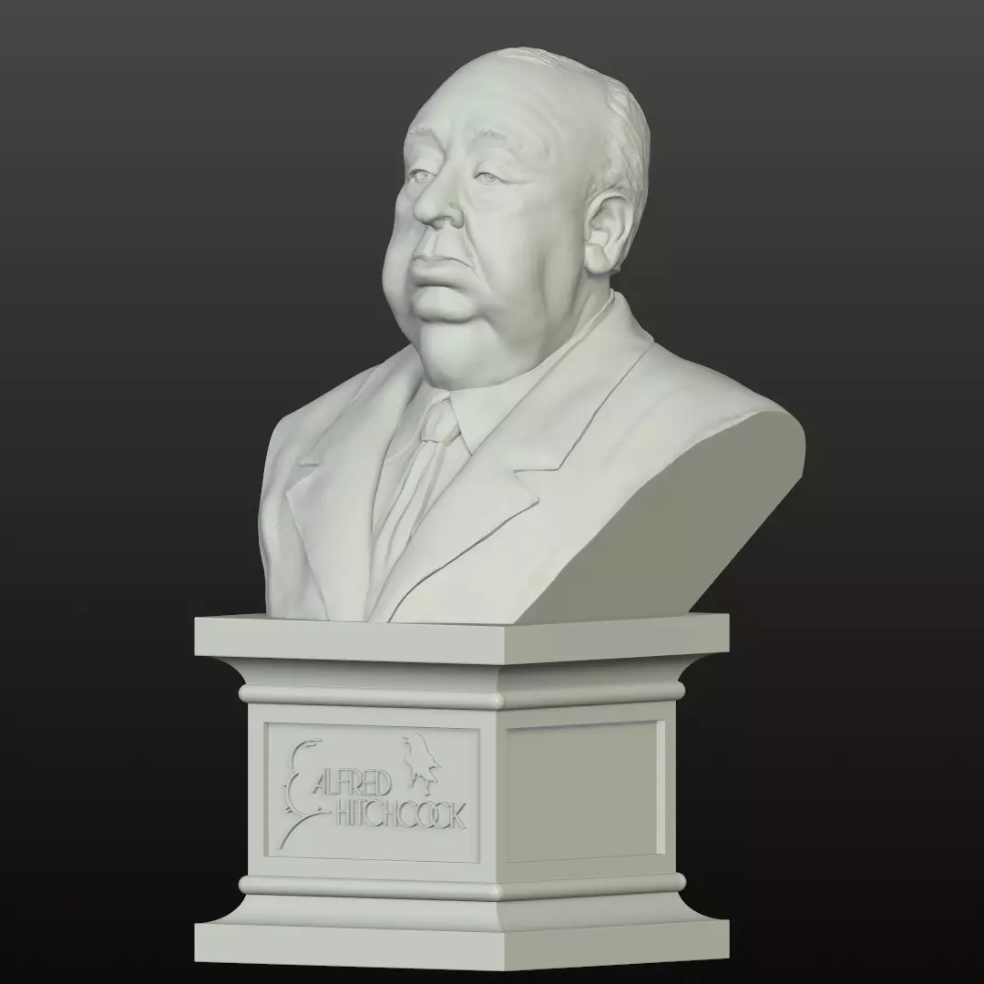 Alfred Hitchcock bust 3D print model