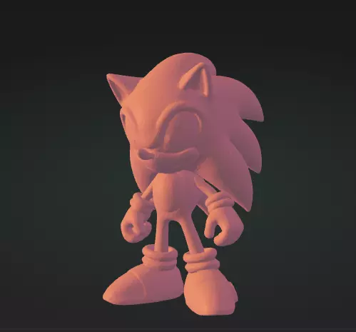 Sonic the Hedgehog 3D Model Stylized Character Sculpture Free 3D print model