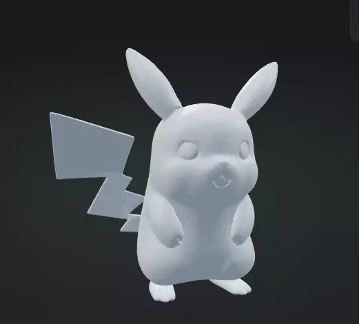 Pikachu 3D Model Stylized Character Sculpture Free 3D print model