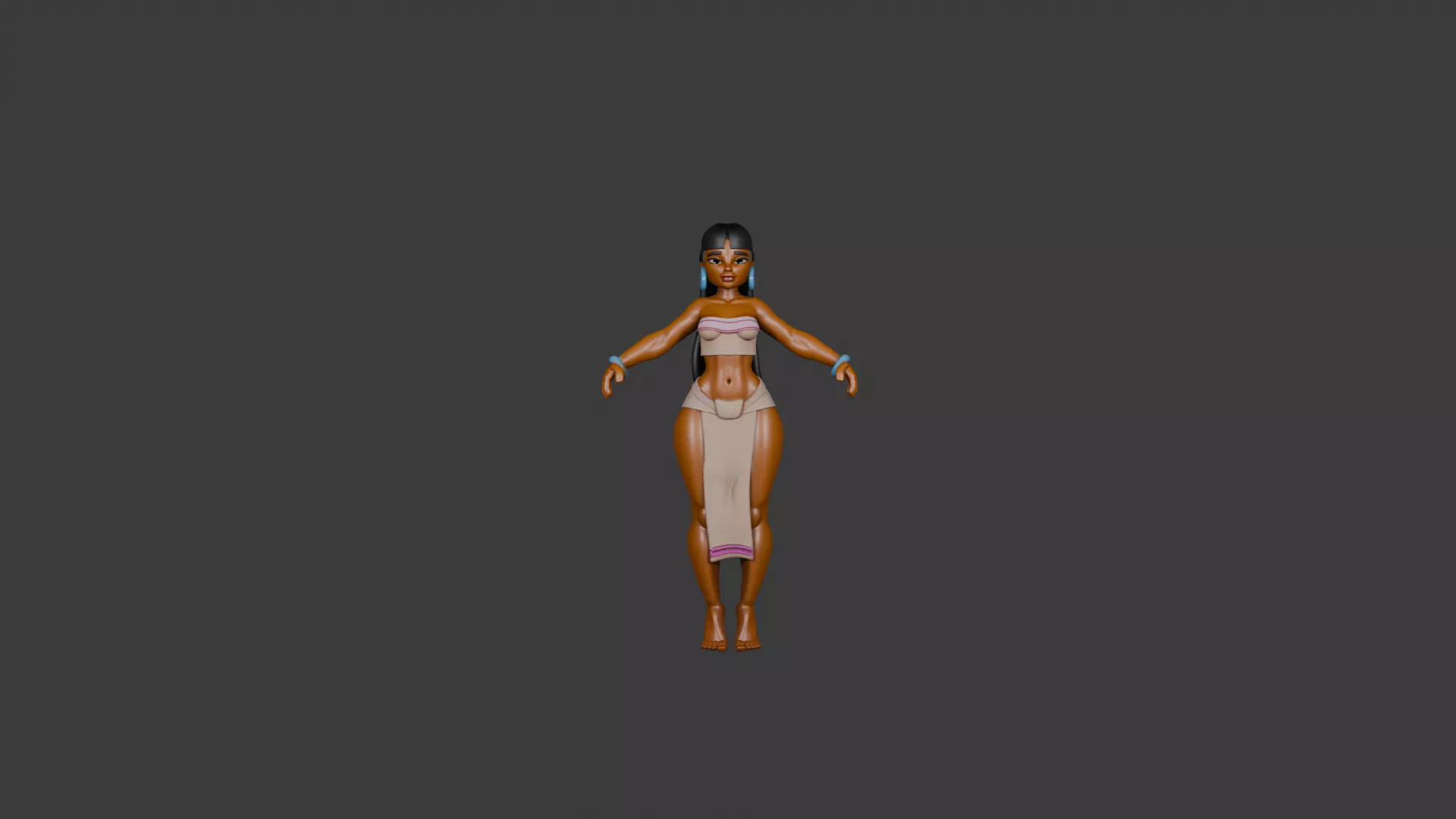 Chell  Fan Art 3D Character Model  3D model_0