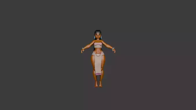 Chell  Fan Art 3D Character Model  3D model