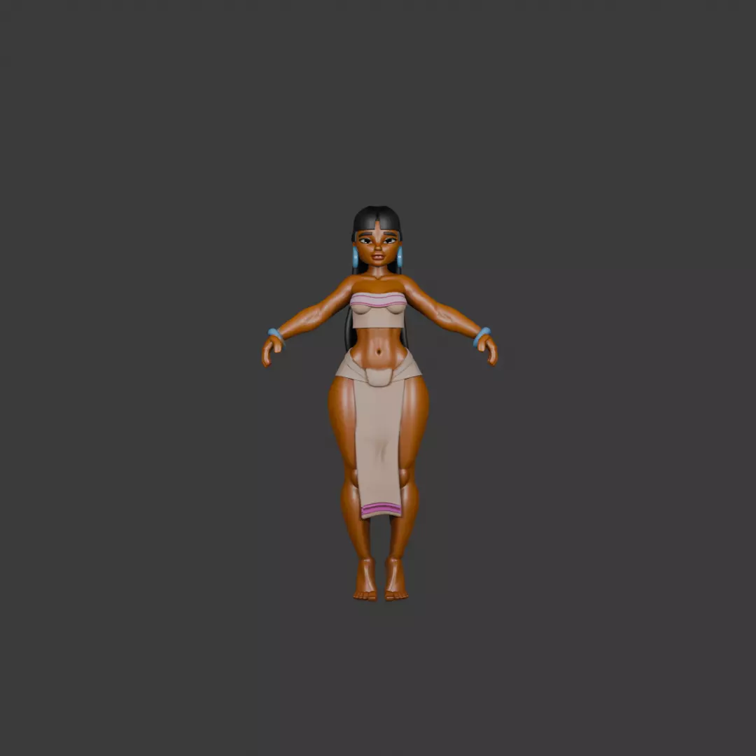 Chell  Fan Art 3D Character Model  3D model_2