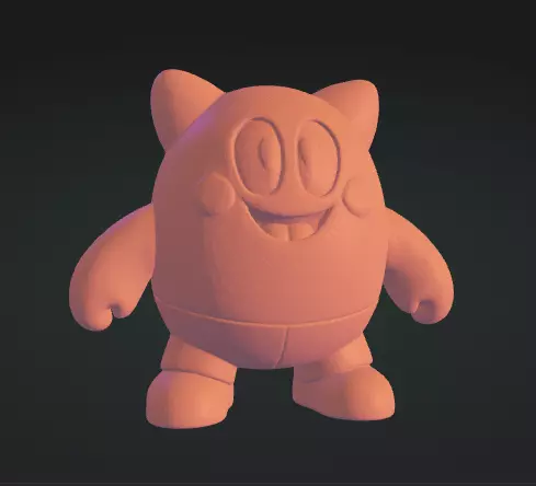 Kirby 3D Model Stylized Video Game Character Free 3D print model