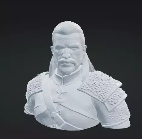 Geralt of Rivia 3D Model Realistic Video Game Character Free 3D print model
