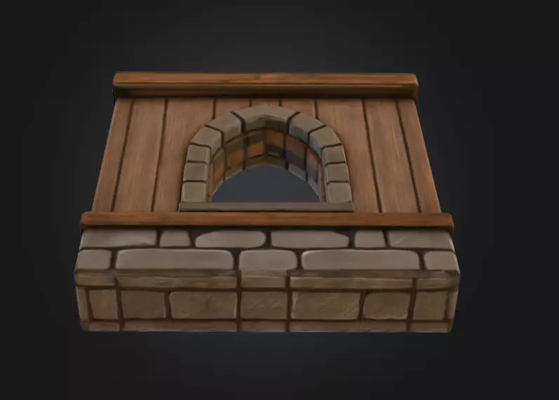 Arched Frame Mystery Low-poly 3D model_8