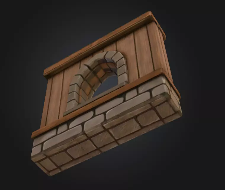 Arched Frame Mystery Low-poly 3D model_9